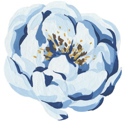 Gentle watercolor flower